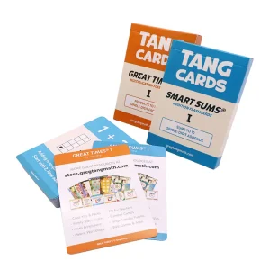 math flash cards and box