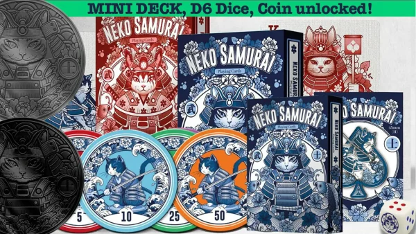 Neko Samurai Playing Cards