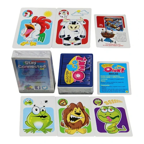 animal flash cards front view