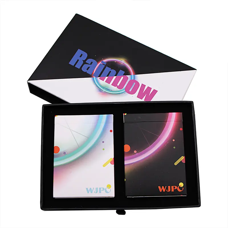 rainbow playing cards