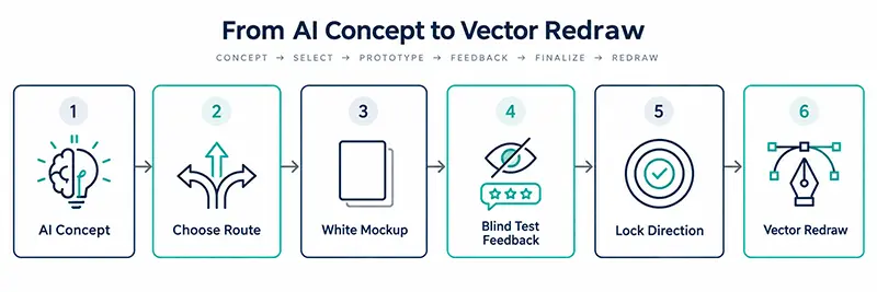 The six-step loop that separates a screen-tested concept from a factory-validated one.
